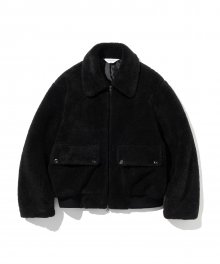 shearing aviator jacket black