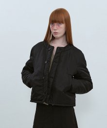Reversible Crop Fur Jacket_BLACK
