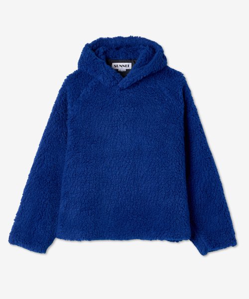 MUSINSA | SUNNEI Common Fluffy Hood - Royal Blue / CRTWXTOP004WVN0160094