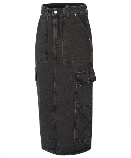 이에스씨 스튜디오(ESC STUDIO) cargo pocket denim long skirt