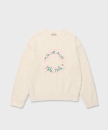 ROLAROLA X SAKI MAKE ALL HAPPY SWEATSHIRT IVORY