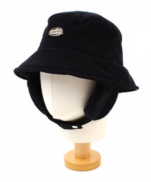 Black Corduroy Earflap Bucket Hat 코듀로이 귀달이모자