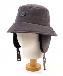 Gray Corduroy Earflap Bucket Hat 코듀로이 귀달이모자