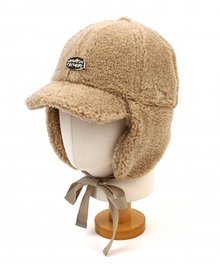 Bubble Beige Fleece Earflap Cap 귀달이모자