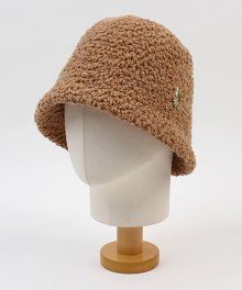 Round Fleece Beige Bucket Hat 플리스버킷햇