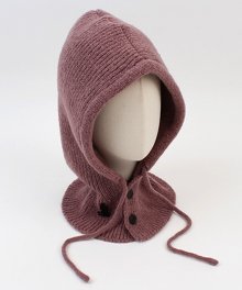 Wool Knit Pink Open Balaclava 바라클라바