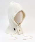 Wool Knit White Open Balaclava 바라클라바