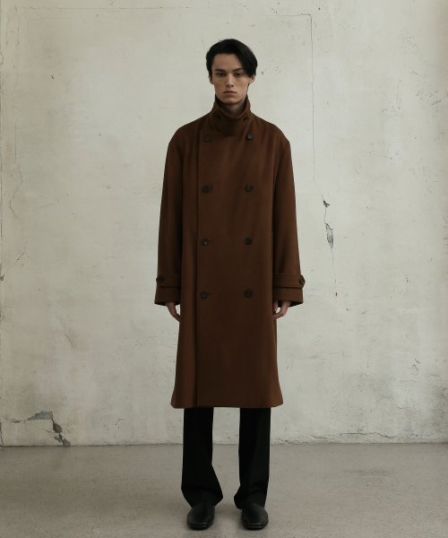 LAMBWOOL 오피서 코트(브라운)