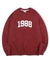 오버핏 1988 스웨트 셔츠-와인