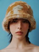포에지담(POESIEDAME) [Life PORTRAIT] Fur meatel hat in aqua mix
