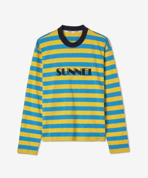Лонгслив Classic Big Logo Embroidered - Yellow:Blue / MRTWXJER025COT002YB900