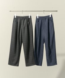 Check Deep One Tuck Banding Pants [2 Colors]
