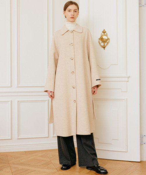 Light beige wool on sale coat