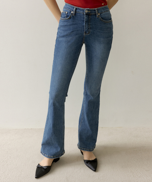 DRO BOOTSCUT WASHING DENIM PANTS BLUE