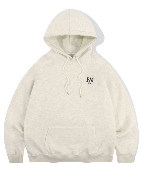 MUSINSA | FILLUMINATE Overfit FLM Logo Hoodie - Oatmeal