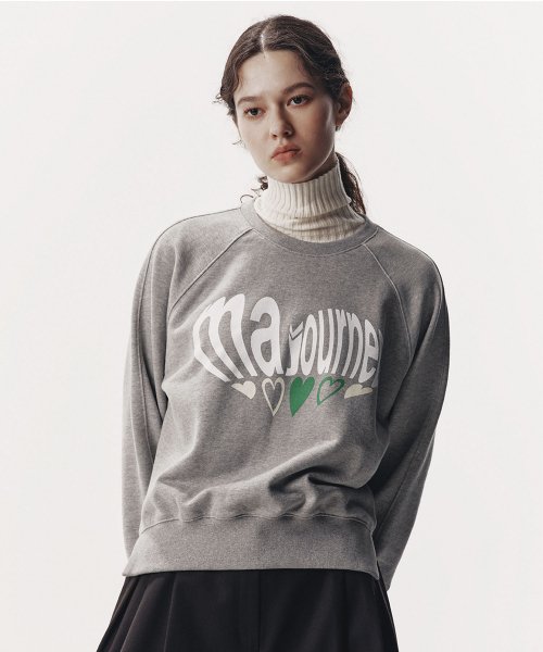 Свитшот с сердечком Heart Sweat Shirt - Grey
