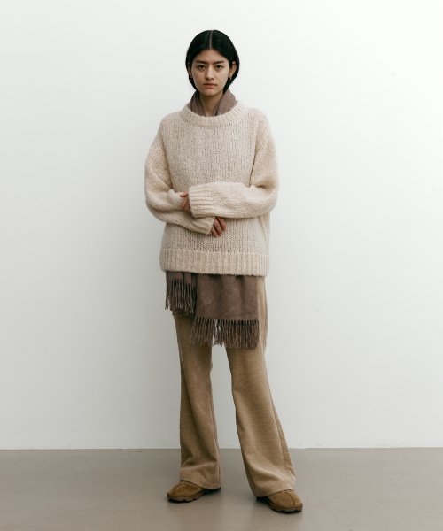 Bootscut banding training pants [BEIGE]