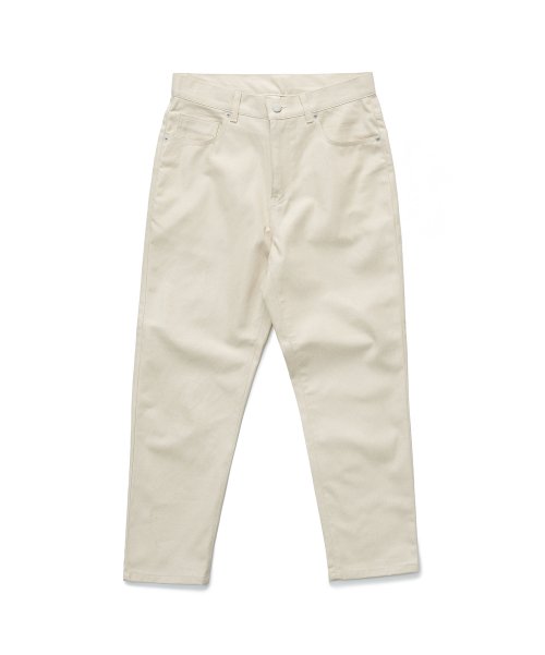 GLOW COATING COTTON PANTS - IVORY