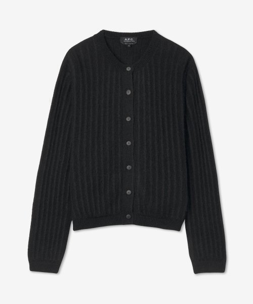 MUSINSA | A.P.C. Women's Milena Knit Cardigan - Black / WOAOHF22220LZZ