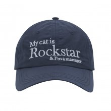 Rockstar cat Nylon cap (Navy)