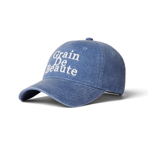 MUSINSA | GRAIN DE BEAUTE Signature Ball Cap [Denim Blue]