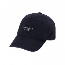 BASIC LOGO EMBLEM WASHING BALL CAP NAVY