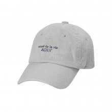 BASIC LOGO EMBLEM WASHING BALL CAP GREY