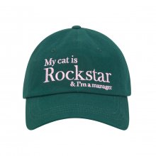 My cat is Rockstar Baseball cap (Deep Green)