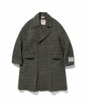 park wool double breasted coat harris tweed