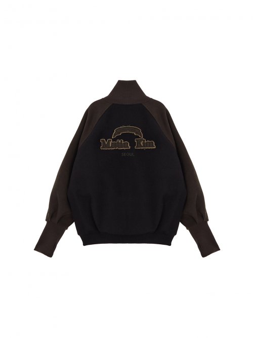마뗑킴(MATIN KIM) STADIUM VARSITY QUILTING JUMPER IN BLACK