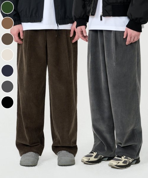 MUSINSA  BSRABBIT CARPENTER CORDUROY TROUSERS BROWN