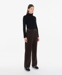 Corduroy Straight-fit Pants _ Brown