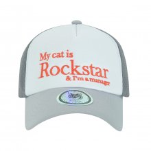 Rockstar cat Mesh cap (Grey)