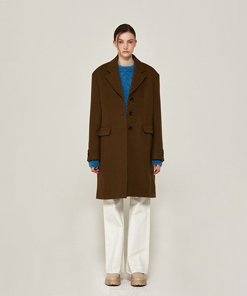 ESSENTIAL 3BUTTON SINGLE CT (BROWN)
