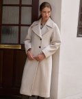 Hourglass Wool Coat in Oatmeal VW2WH011-9L