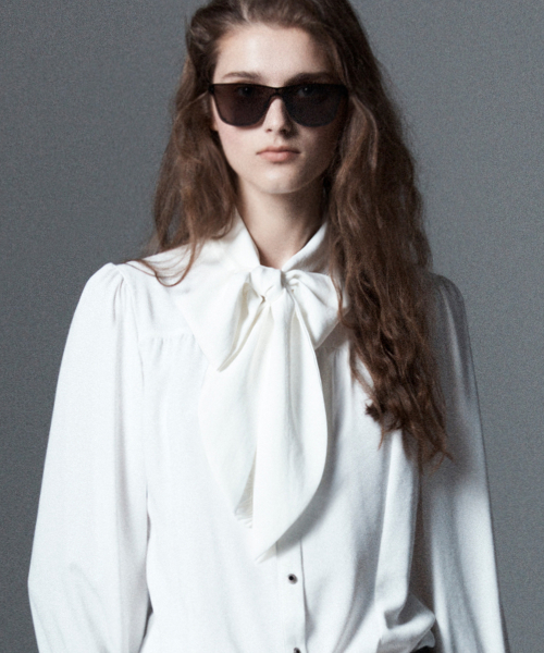 プッシュボウラッフルフラケットブラウス[White(WOMAN)]_UTS-FS47