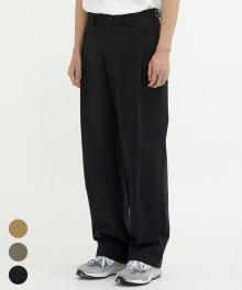 PLEATED WIDE CHINO PANTS (3 COLOR)