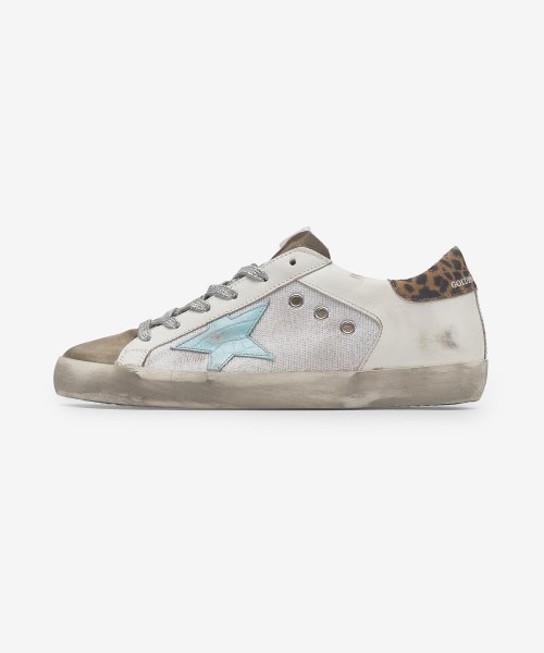 Golden goose hot sale white leopard sneakers