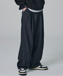 TR Two Tuck Wide Pants - Charcoal