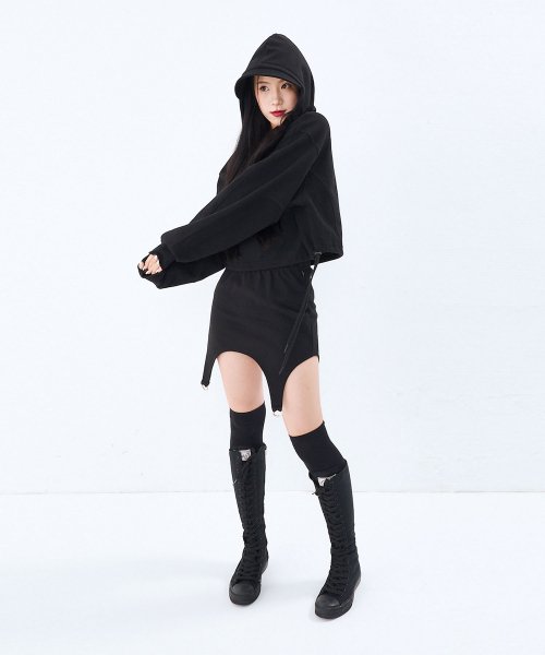 투웨이 리버스 스커트 블랙