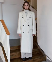 MOHAIR DOUBLE BREASTED LONG COAT (IVORY)