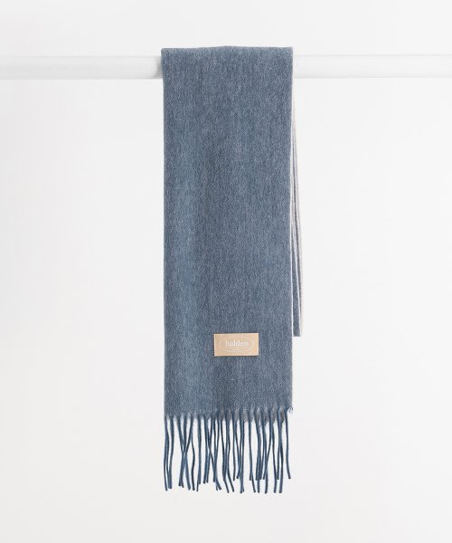 two tone cashmere muffler (M001_blue)