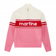 Color Block Windshield Zip-up Knit_Pink