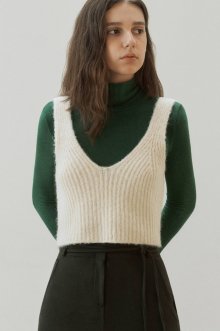 Alpaca bustier knit (ivory)