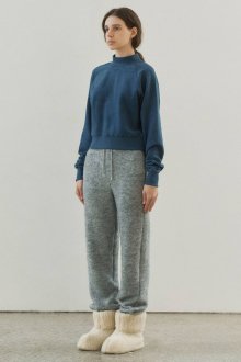 boucle jogger pants (melange gray)