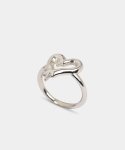 그레이노이즈(GRAYNOISE) Melting heart ring(925 silver)