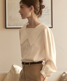 Jane button blouse - Cream Beige