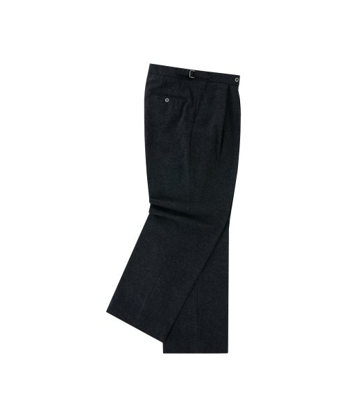 [Easy line] Wool Flannel Wide Pants (Charcoal)