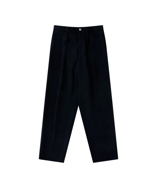 [Easy line] Wool Flannel banding pants (Navy)