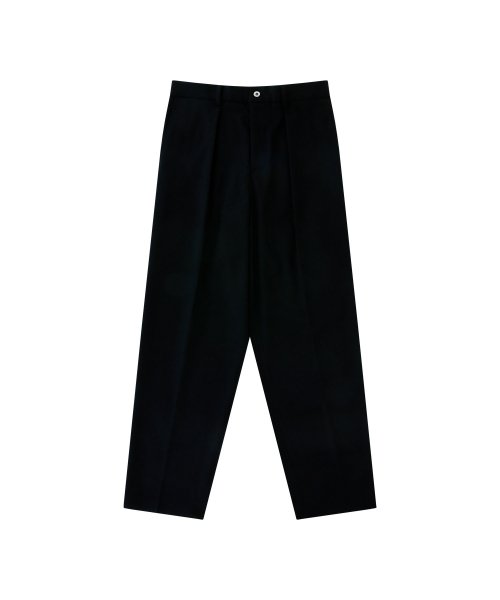 [Easy line] Wool Flannel banding pants (Black)